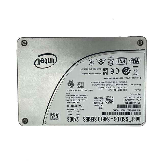 Solid State Drive Intel Ssd S4610 240GB 2.5in SATA 480gb Server Hard Drive for