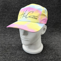 Gorra Deportiva de 5 Paneles con Logotipo Personalizado, Tie Dye, Bordado 3D, Transpirable, para Camping y Senderismo