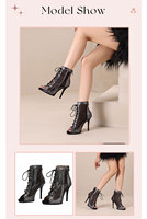 Bottes de danse à plateforme sexy à talons aiguilles pour femmes, idéales pour la danse latine, jazz, pole dance, danse de salon, soirées et mode urbaine, à lacets