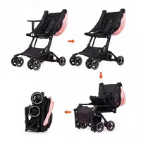 Poussette bébé S900 en alliage d'aluminium léger à 4 roues, peut s'asseoir, s'allonger, pliable, portable, parapluie, poussette pour enfant de 3 ans