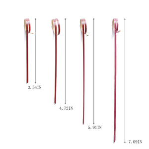 Fábrica al por mayor rojo 3,54 pulgadas anillo de dedo cuerda bastón de caramelo palos cóctel fiesta palos fruta decoración palos de bambú - Product Image 1