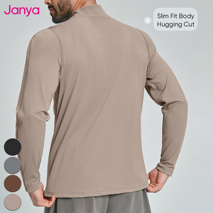 <span class=keywords><strong>Felpa</strong></span> a Maniche Lunghe Janya per <span class=keywords><strong>Uomo</strong></span> con Logo Personalizzato, Sportiva, Traspirante, Monocolore, con Collo Alto e <span class=keywords><strong>Mezza</strong></span> <span class=keywords><strong>Zip</strong></span> - Product Image 6