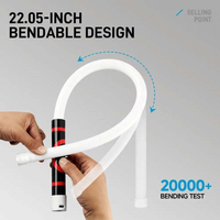Lampe torche LED flexible et pliable, 800LM 73cm, lumière de travail à intensité variable IP68 6500K pour la réparation et l'entretien automobile
