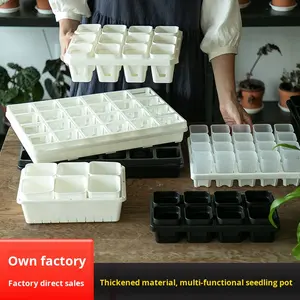 Portabottiglie in plastica per vivaio piccolo vassoio di acqua quadrata nera addensata succulenta - Product Image 2