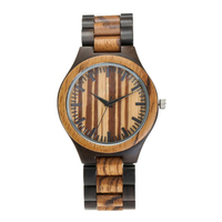 Jam tangan pria jam tangan kayu cendana mode mewah jam tangan bisnis kustom terukir jam kayu