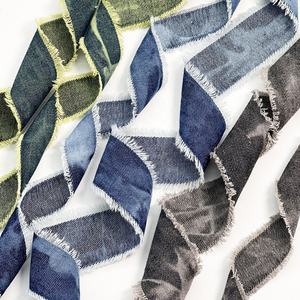 Cinta <span class=keywords><strong>de</strong></span> regalo <span class=keywords><strong>de</strong></span> 4 cm <span class=keywords><strong>de</strong></span> ancho, iridiscente, teñida con efecto tie-dye, con borde sin rematar, azul personalizado, <span class=keywords><strong>para</strong></span> invitaciones <span class=keywords><strong>de</strong></span> boda y <span class=keywords><strong>ramos</strong></span> <span class=keywords><strong>de</strong></span> <span class=keywords><strong>novia</strong></span> - Product Image 4