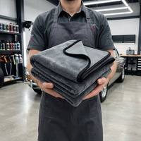Serviettes en microfibre boucle torsadée séchage propre serviette de vêtements usagés pour lavage de voiture automatique nettoyage absorbant 650GSM tricoté gris ou personnalisé