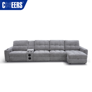 MANWAH CHEERS Meubles de salon modernes, ensemble modulaire sectionnel 4 places en forme de L avec rangement - Product Image 4