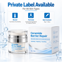 Crème gel réparatrice de barrière cutanée à la céramide, hydratante, apaisante, à l'acide salicylique, pour peaux sensibles, hydratant pour le visage, certifié GMP, 30 ml