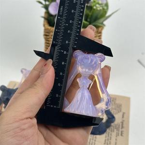 Piccolo cartone animato carino intaglio <span class=keywords><strong>di</strong></span> cristallo artigianato <span class=keywords><strong>rosa</strong></span> opale blu avventurina marinaio <span class=keywords><strong>luna</strong></span> <span class=keywords><strong>pietra</strong></span> per la decorazione - Product Image 5