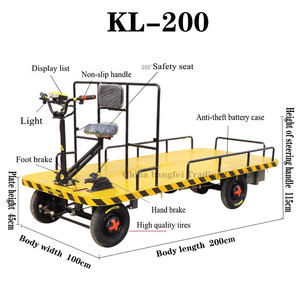 Kho Doanh Thu Hàng Hóa Xe Đẩy Điện Tay Đẩy Câm Phẳng Xe Tải Điện Dumper Xe Đẩy Điện Mang - Product Image 5