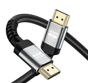 Kabel HDMI 2.0 lapis emas untuk HDTV/PS4/proyektor/PC 4K 1080P 3D Ethernet kecepatan tinggi 4K 60Hz 1.5m Audio Video kabel HDMI