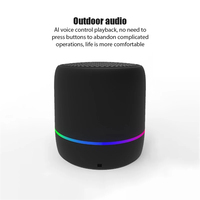 블루베이 BS004 미니 블루투스 스피커 RGB LED 무선 충전식 휴대용 컴퓨터 홈용
