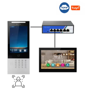 Interphone vidéo IP Hiwink avec reconnaissance faciale, contrôle par application Tuya Smart, déverrouillage par carte IC et mot de passe pour la sécurité domestique - Product Image 1