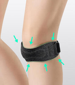 Sangle rotulienne réfléchissante avec coussinet en silicone, support de genou réglable en nylon épais pour la course nocturne, certifié CE - Product Image 4