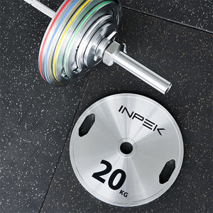 INPEK toptan gümüş krom kaplı çelik ağırlık plakaları kalibre halter plakaları halter dambıl ağırlığı - Product Image 3