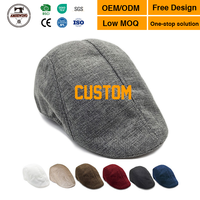 Casquette plate légère en lin personnalisée pour le golf et la conduite, fabricant OEM ODM