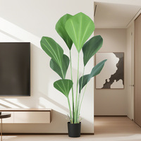 Faux bonsaï Palmier artificiel en forme d'éventail Décoration de la maison et de l'hôtel Moderne Écologique Mariage Pâques Plante d'intérieur durable