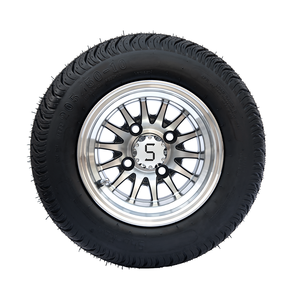 Jantes et pneus en alliage pour voiturette de golf SRGCTW-115 10 pouces, jante 10 pouces, pneu et roue 205/50-10 - Product Image 1
