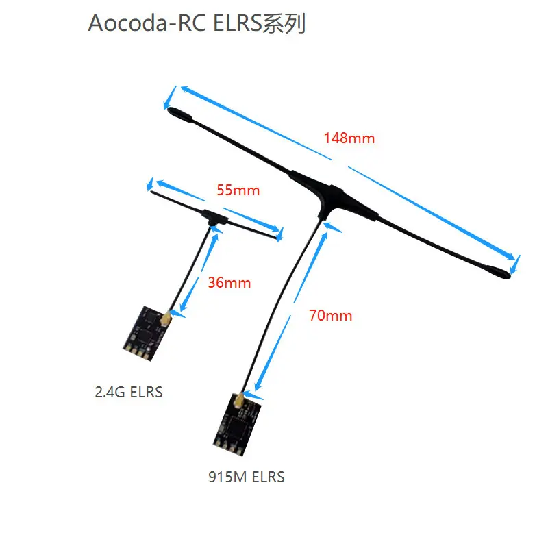 Aocoda-RC ELRS 915MHZ 2.4G Récepteur pour FPV drone Type Drones Composants Pièces Antenne