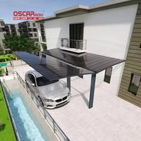 Abri de voiture en polycarbonate pour extérieur en aluminium, abri de garage, abri de stationnement, rangement, patio, jardin, cour, carport
