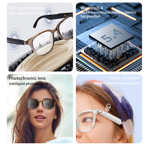 Gafas Inteligentes Bluetooth Ultraligeras de 29g, Totalmente Transparentes, Anti Luz Azul, Fotocromáticas, Táctiles, Autoemparejamiento, Traducción por IA, Protección UV, para Deportes al Aire Libre - Product Image 3
