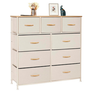 Mobili per la casa 9 cassetti armadio cassettiera in tessuto moderno unità di stoccaggio per camera da letto e soggiorno - Product Image 2
