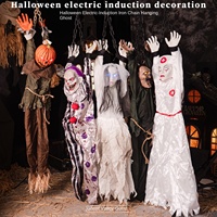 Décorations fantaisie d'Halloween : Clown vibrant noué à la main, Citrouille, Infirmière zombie, Fantômes suspendus pour maison hantée et scène de escape room