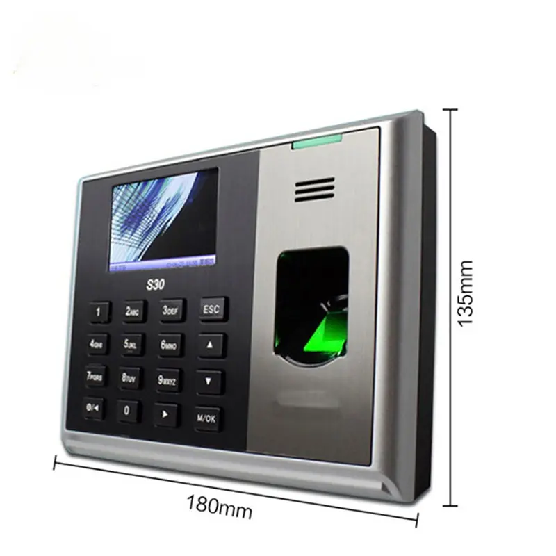 3,000 Gebruikers Zk S30 UA300 Vingerafdruk Tijdregistratie Usb Tcp/Ip Biometrische Time Clock Tijdregistratie Systeem