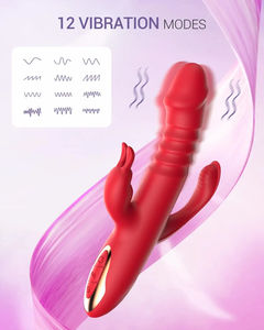 Vendita calda 3 in 1 coniglio vibratore con la spinta Dildo <span class=keywords><strong>G</strong></span> <span class=keywords><strong>Spot</strong></span> clitorideo anale stimolatore femminile masturbazione giocattolo per le donne - Product Image 2