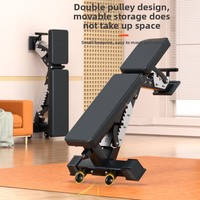 Banc de musculation multifonctionnel réglable et pliable pour usage domestique et commercial, avec support pour haltères, pour la musculation en intérieur et la sécurité en salle de sport