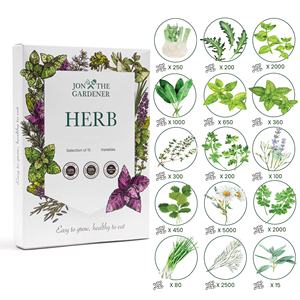 Jon Gardener Collection de 15 variétés d'herbes 15 000 <span class=keywords><strong>pour</strong></span> le Royaume-Uni Jardin d'herbes parfait comprenant de la <span class=keywords><strong>menthe</strong></span> du basilic des pots de fleurs des jardinières - Product Image 2