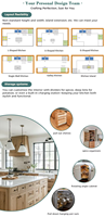 Armoires de cuisine modulaires écologiques en bois massif de chêne naturel avec finition laquée blanche pour appartement moderne