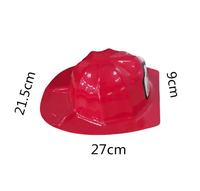 Chapeau de fête enfants pompier jeu de rôle habiller pompier rouge PVC casques pour anniversaire Cosplay Costume