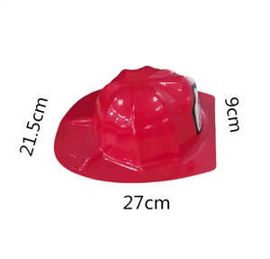Cappello da festa gioco di ruolo per bambini pompieri vestire i caschi in PVC rosso pompiere per Costume Cosplay di compleanno - Product Image 3
