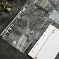 Classeur personnalisé à 6 anneaux 100 feuilles PVC couverture transparente planificateur cahier Mini bureau d'affaires Style école cadeau A4 A5 A6 tailles
