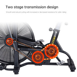 Vélo d'exercice commercial à résistance variable automatique, ventilateur intégré, pas besoin d'ajustement manuel des vitesses, vélo de gym - Product Image 4