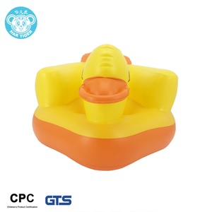 Sillón Inflable de Peluche con Forma de Pato Amarillo para Bebés, Sofá para Niños - Product Image 4
