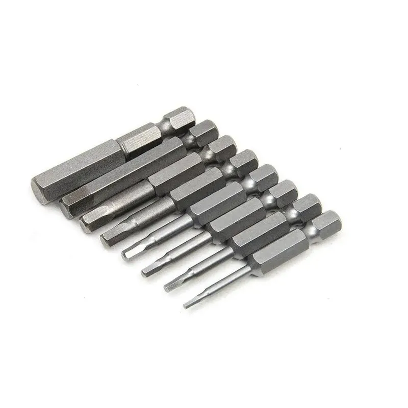 3mm 4mm 5mm 6mm 8mm hợp kim thép CRV S2 lục giác HEX đầu tuốc nơ vít Bit