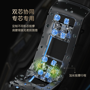 T400 Villa Massage Chair Full Body 31-60 Airbags Dual Mechanism SL Guide Rail Home Luxury <b>Sofa</b> - Product Image 3