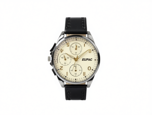 Orologio Meccanico EUPAC 42mm Cronografo Vintage da Uomo con Cinturino in Pelle e Cassa in Acciaio Inossidabile - Product Image 1