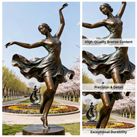 Sculpture de danseuse de ballet en bronze grandeur nature, moulage de haute qualité, statue pour installation artistique en extérieur