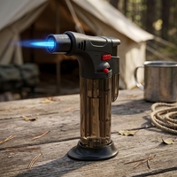 Briquet torche multifonctionnel rechargeable à flamme unique, abordable, coupe-vent, pour cigares, camping en plein air, barbecue