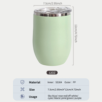 GY 2022 500PCS Vaso Térmico de Acero Inoxidable 304 de 12oz con Logotipo Personalizado y Tapa con Pajita para Pequeñas Marcas