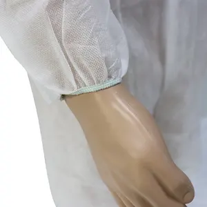 Xiantao fabrika tek kullanımlık giyim beyaz toz geçirmez bükülmüş poli tulumlar PP olmayan dokuma tek kullanımlık tulumlar fiyat