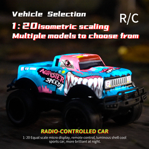 Voitures <span class=keywords><strong>RC</strong></span> <span class=keywords><strong>27</strong></span> <span class=keywords><strong>MHz</strong></span> 1:20 haute vitesse, jouets télécommandés phosphorescents tout-terrain pour enfants et adultes - Product Image 5