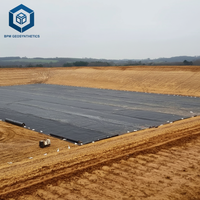 Géomembrane HDPE résistante aux produits chimiques 1,0 mm 1,5 mm pour le revêtement des décharges de déchets dangereux