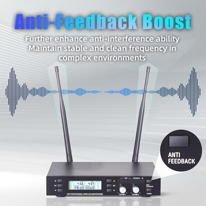 Professional 2-Channel UHF Cordless Dynamic Handheld Mic XLR Connector for Home Karaoke Church Weddings DJ Events - Product Image 2