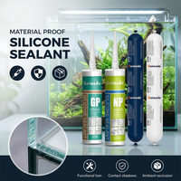 Sellador de Silicona sin Primer para Unir Vidrios de Acuarios, No Tóxico, Seguro para la Vida Marina, Transparente, Flexible, Hermético