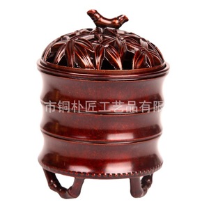 Tongpu Craftsman Pure <b>Copper</b> Incense <b>Cup</b>, Incense Burner for Home Use, Fireproof Incense Burner, Hand Warmer, Sandalwood - Product Image 5